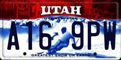 UT license plate A169PW