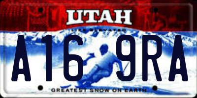 UT license plate A169RA