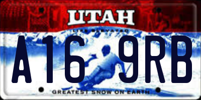 UT license plate A169RB