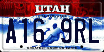 UT license plate A169RL
