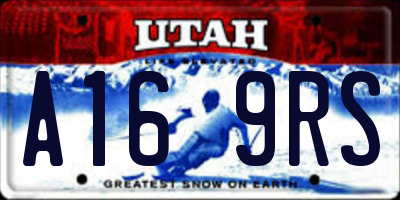 UT license plate A169RS