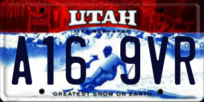 UT license plate A169VR