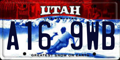 UT license plate A169WB