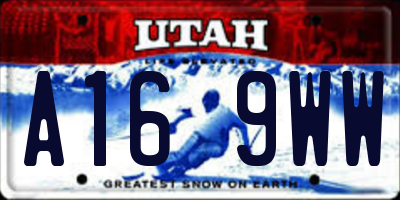 UT license plate A169WW