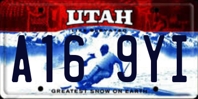 UT license plate A169YI
