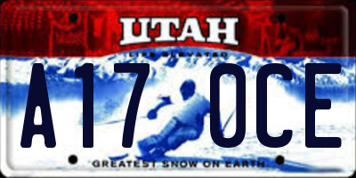 UT license plate A170CE