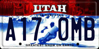 UT license plate A170MB