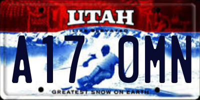 UT license plate A170MN