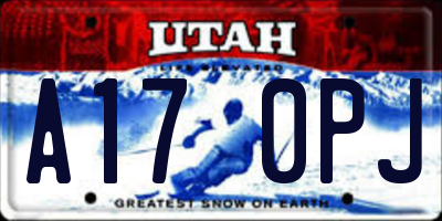UT license plate A170PJ