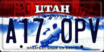 UT license plate A170PV
