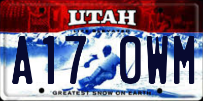 UT license plate A170WM