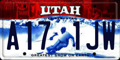 UT license plate A171JW