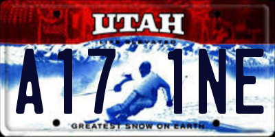 UT license plate A171NE