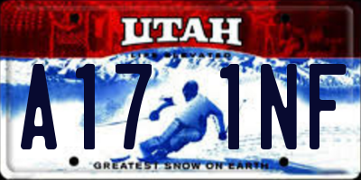 UT license plate A171NF