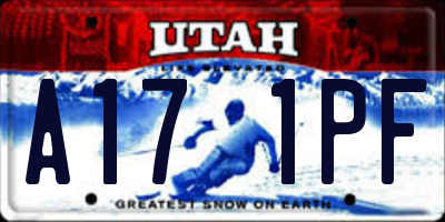 UT license plate A171PF