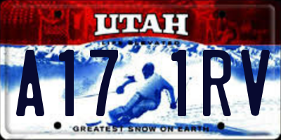 UT license plate A171RV