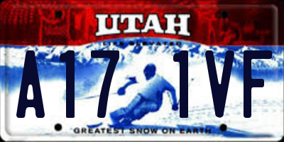 UT license plate A171VF