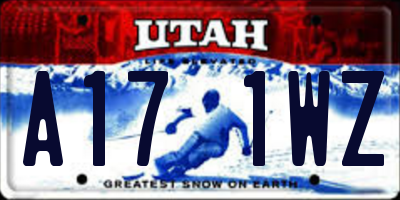 UT license plate A171WZ