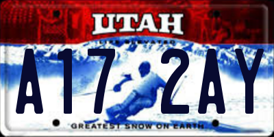UT license plate A172AY