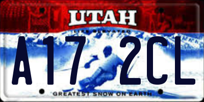 UT license plate A172CL