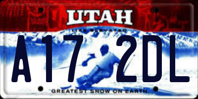 UT license plate A172DL