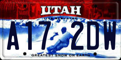UT license plate A172DW
