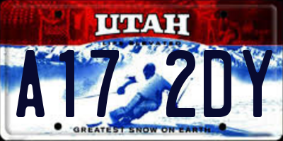 UT license plate A172DY