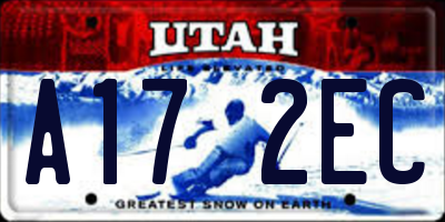 UT license plate A172EC