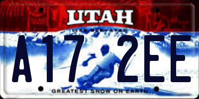 UT license plate A172EE