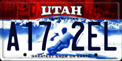 UT license plate A172EL
