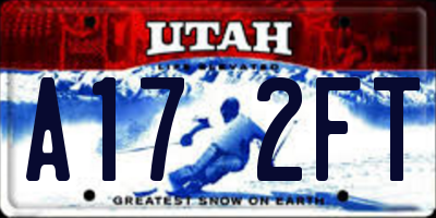 UT license plate A172FT