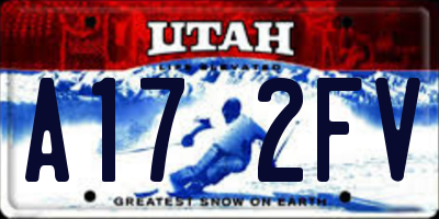 UT license plate A172FV