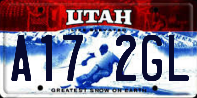 UT license plate A172GL