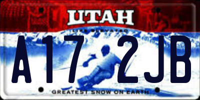 UT license plate A172JB