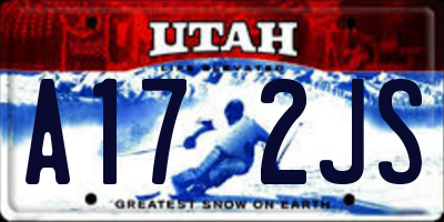 UT license plate A172JS