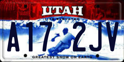 UT license plate A172JV