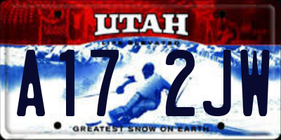 UT license plate A172JW