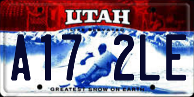 UT license plate A172LE