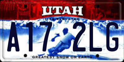 UT license plate A172LG