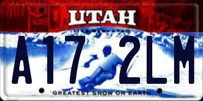 UT license plate A172LM