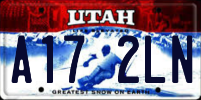 UT license plate A172LN