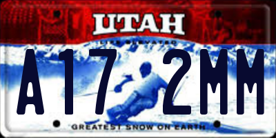 UT license plate A172MM