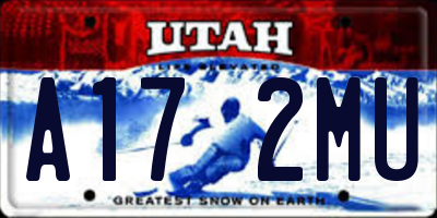 UT license plate A172MU