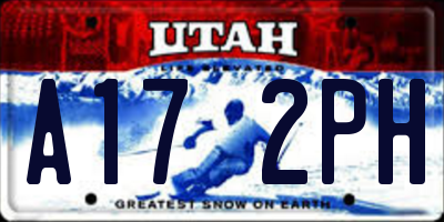 UT license plate A172PH