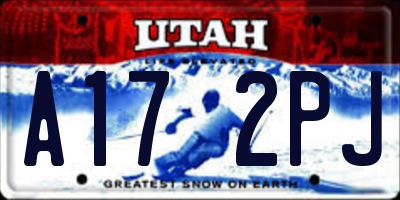 UT license plate A172PJ