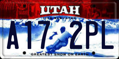 UT license plate A172PL