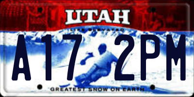 UT license plate A172PM