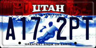 UT license plate A172PT