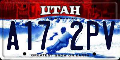 UT license plate A172PV