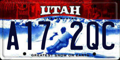 UT license plate A172QC